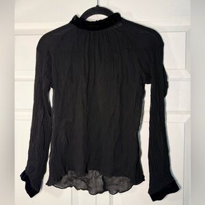 Zara Black Sheer Blouse